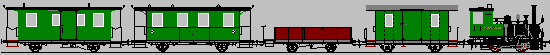 Zug mit Lok 'Franzburg'