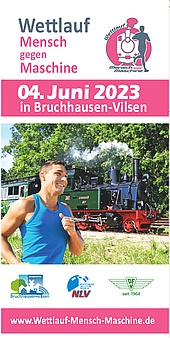 Flyer Wettlauf Mensch gegen Maschine 2023