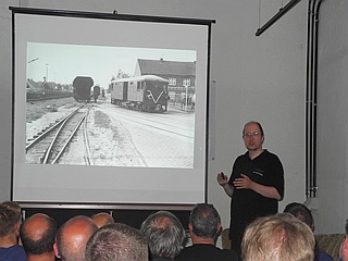 Abb.: DEV Kleinbahnvortrag im alten Gaswerk