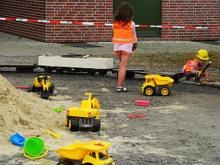 Abb.: bei Kindern beliebt - Die Bahn-Baustelle.