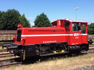 V 241 in aktueller Lackierung als Mietlok bei der VGH, Photo: Hans-Peter Kempf